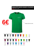 Maglietta Mezza Manica Colorata 100% cotone 150gr con stampa a colori su cuore