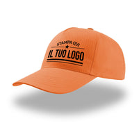 Cappellino 5 pannelli 100% Cotone. Personalizzazione a Colori formato A7